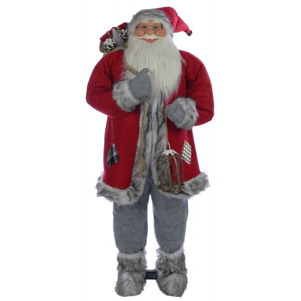 Χριστουγεννιάτικος Διακοσμητικός Άγιος Βασίλης Κόκκινος με Δώρα (120cm)